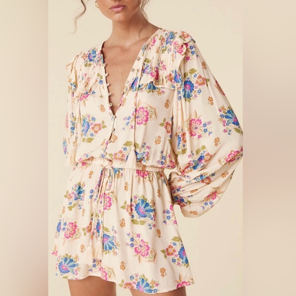 **For Kars_Boutique Only**Spell Solstice Romper Playsuit in cream - Size XXL